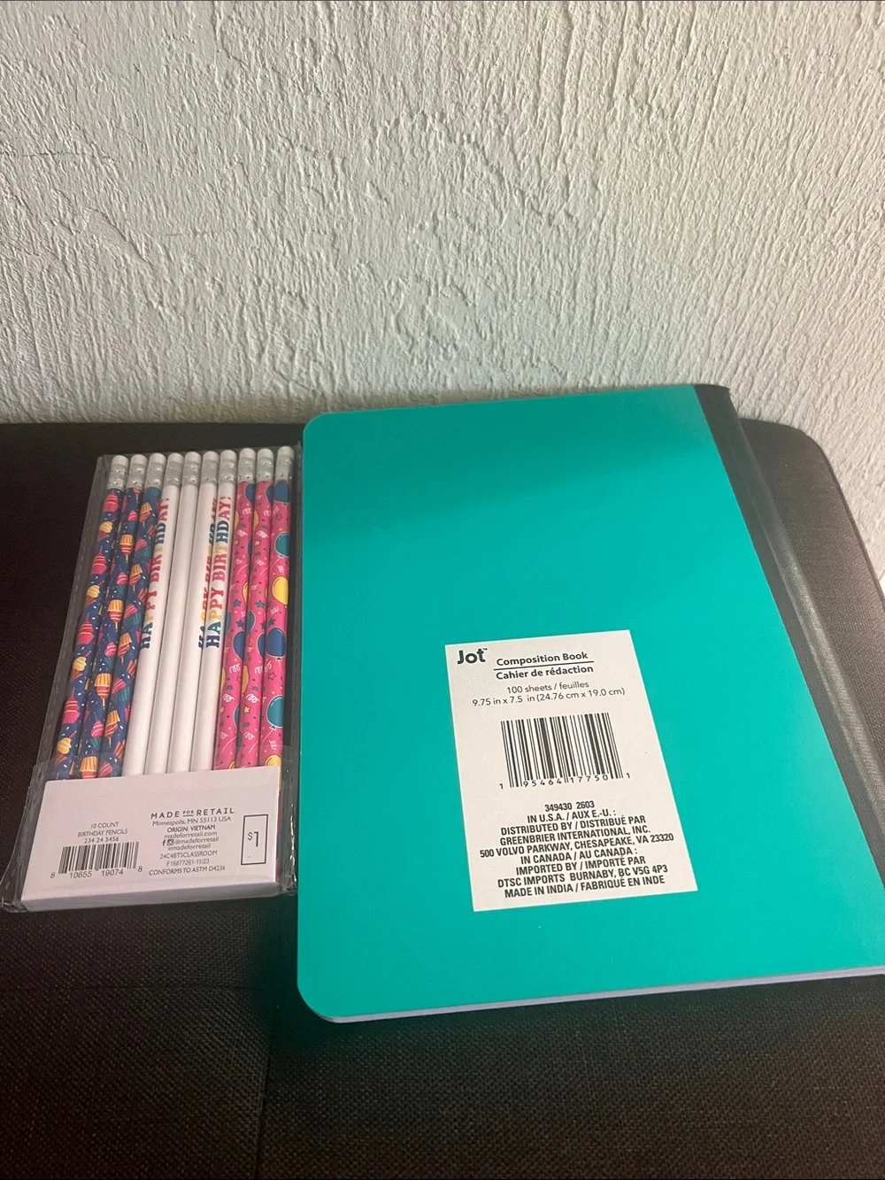 #2862**Teal 'Just Out Here Being Me' Notebook with Gold Foil Accent